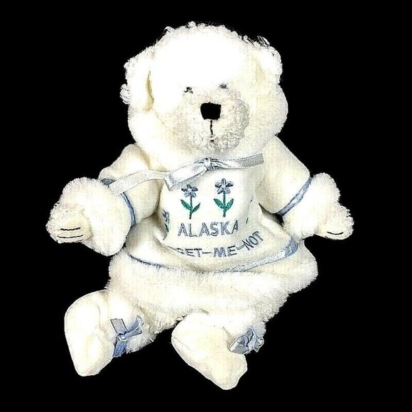 Arctic Circle Alaska Berry Patch soft plush white Bear in Hooded jacket - Picture 7 of 7